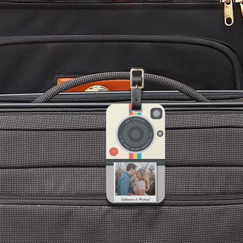 Instant Camera Couple Photo Unique Anniversary Luggage Tag