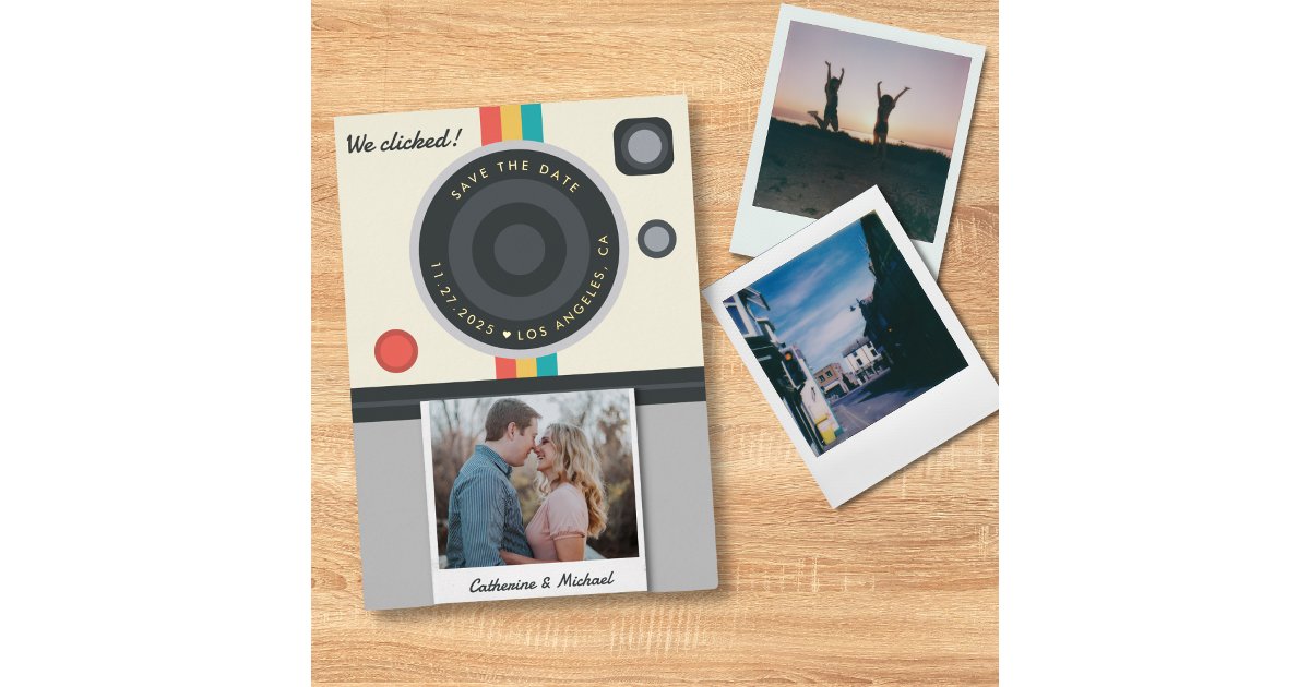 Instant Camera Couple Photo Unique Wedding Foil Invitation | Zazzle