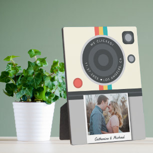 Instant Camera Couple Photo Unique Wedding Plaque