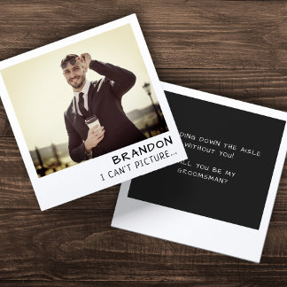 Instant Camera Photo Retro Groomsman Proposal
