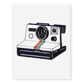 Instant Camera Temporary Tattoo