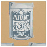 Instant coffee pop art illustration fabric