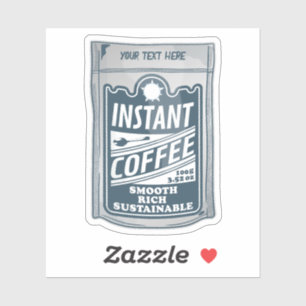 Instant coffee pop art illustration sticker