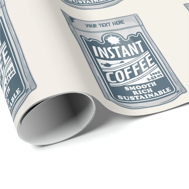 Instant coffee pop art illustration wrapping paper (Roll Corner)