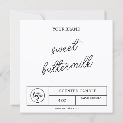 Instant Download Candle Labels Invitation