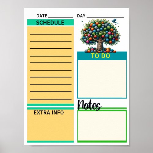 Instant Download Daily Planner Sheet  Poster