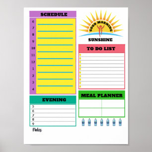 Instant Download Daily Planner Sheet Poster