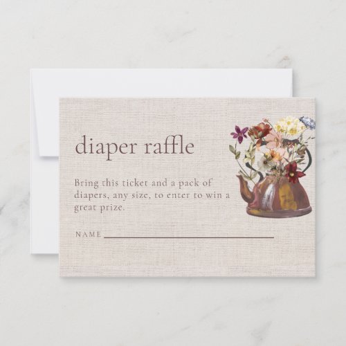 Instant Download Diaper Raffle Baby Shower Card