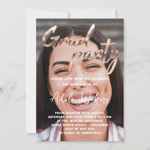 Instant Download Graduation Party Grad Photo Invitation