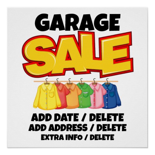 Instant Download  Physical Garage Sale  Poster