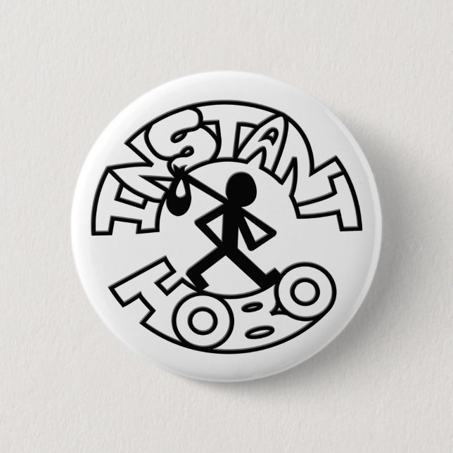 Instant Hobo_Hobo Man_Logo_ Pinback Button (Front)