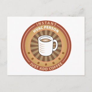 Instant HVAC Person Postcard