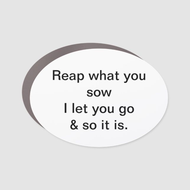 Instant karma instead of anger car magnet (Front)