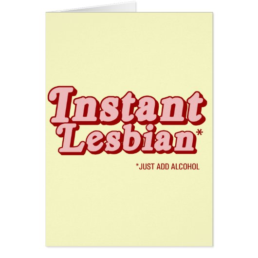 Instant Lesbian Cards (Front)