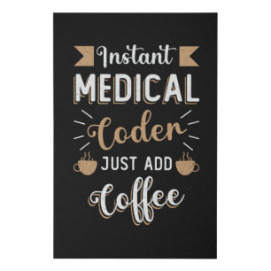 Instant Medical Coder Coffee Coding ICD Coder Faux Canvas Print