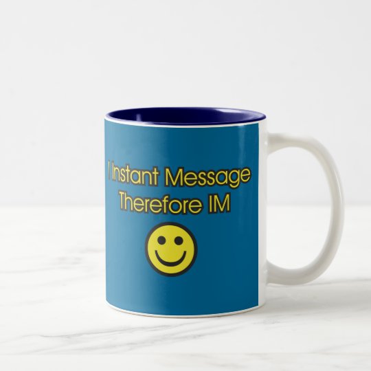 Instant Message Existentialism Two-Tone Coffee Mug