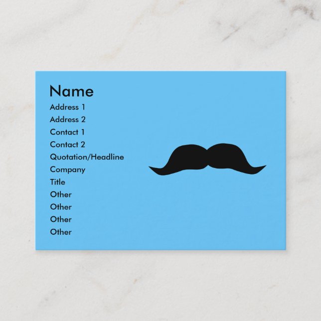 Instant Mustache Business Cards (Front)