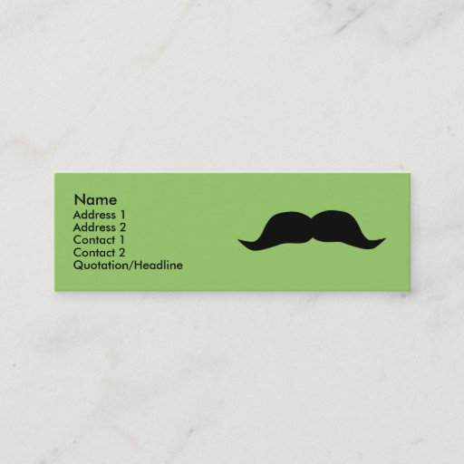 Customizable Instant Mustache Profile Cards Business Cards