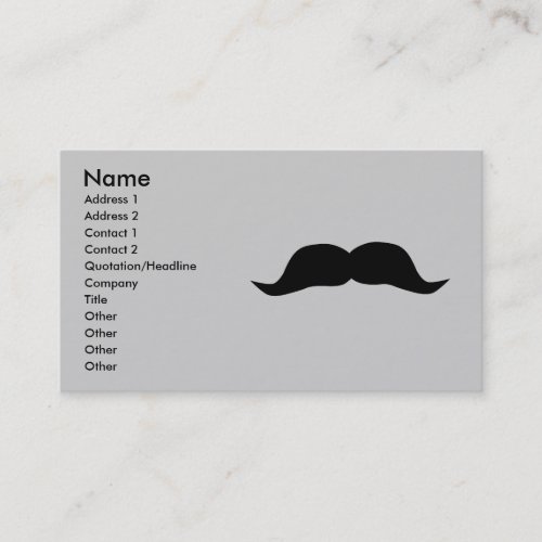 Instant Mustache Profile Cards Business Card Template