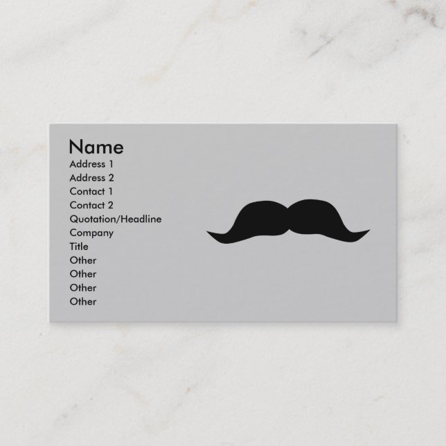 Instant Mustache Profile Cards (Front)