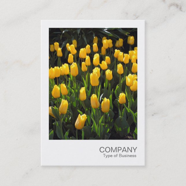 Instant Photo 03 - Yellow Tulips Business Card (Front)