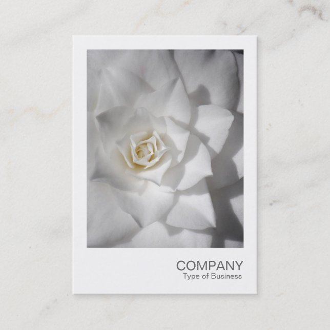 Instant Photo 088 - White Camellia Business Card (Front)