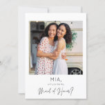 Instant Photo Be My Maid of Honor Proposal Invitation<br><div class="desc">Have a little fun with asking your friend/family member to join your wedding party with your custom Instant Photo Be My Maid of Honor Proposal Card.</div>