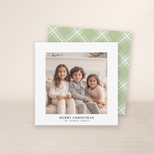 Instant Photo Gallery white border Holiday Card (A simple white border makes this a beautiful Christmas card with a gallery style. Print or Download)