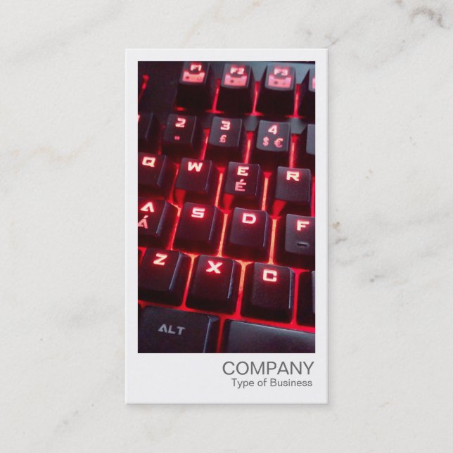 Instant Photo - Glowing Keyboard Business Card (Front)