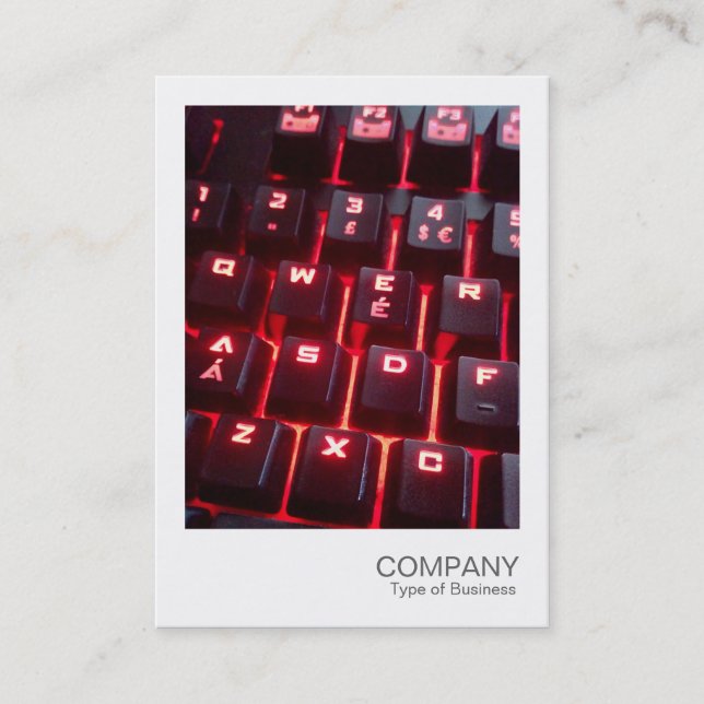 Instant Photo - Glowing Keyboard Business Card (Front)