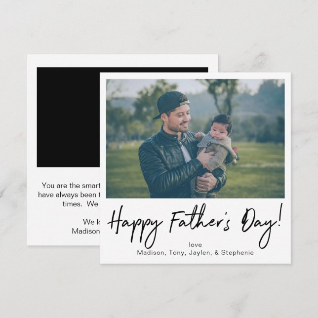 Instant Photo Happy Father's Day Card (Front/Back)