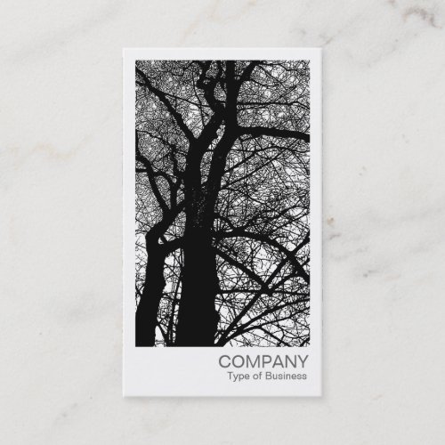 Instant Photo _ High Contrast Tree in Winter Business Card