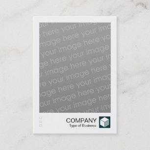 Instant Photo - Logo Panel - Dark Green Business Card