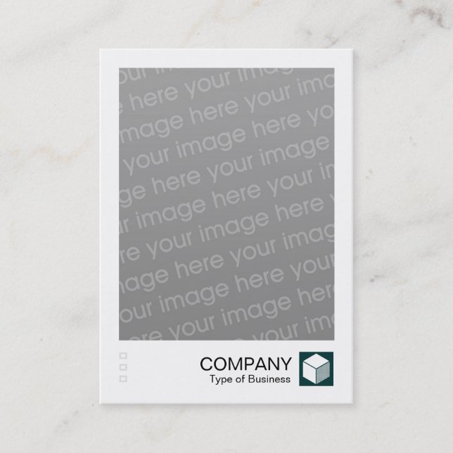 Instant Photo - Logo Panel - Dark Green Business Card (Front)