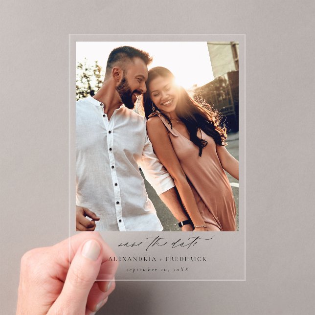 Instant Photo -Long White Chic Save the Date (Insitu (Handheld))