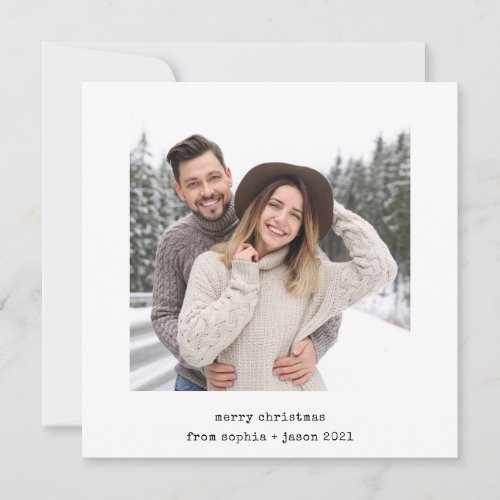 Instant Photo Look  Merry Christmas Holiday Card
