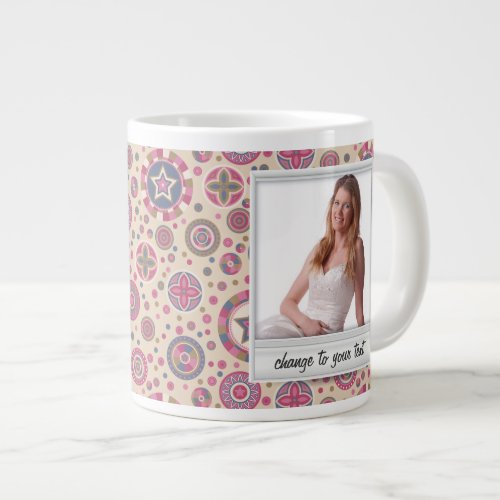 Instant photo _ photoframe with pattern giant coffee mug