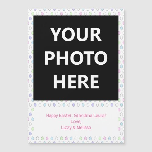 Instant Photo Retro Message Magnet  Easter Eggs