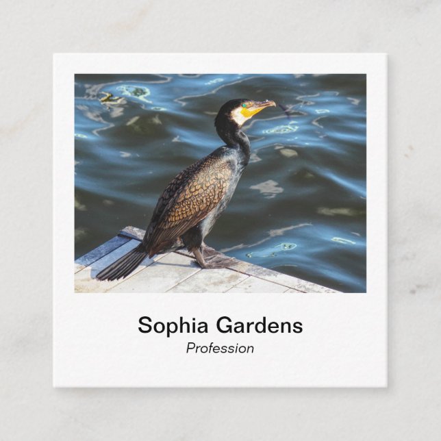 Instant Photo Style - Cormorant Square Business Ca Card (Front)