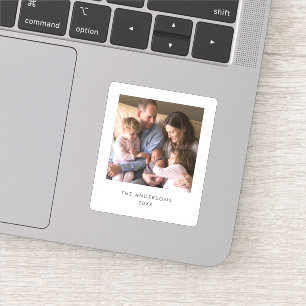 Instant Photo Style Square Photo Sticker