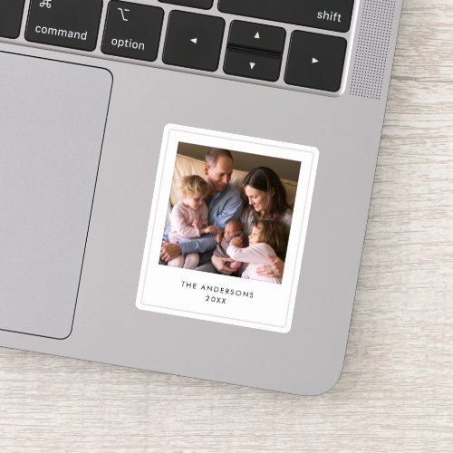 Instant Photo Style Square Photo Sticker