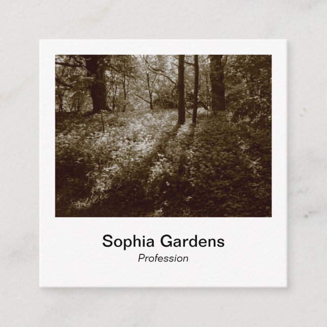 Instant Photo Style - Woodland Square Business Card (Front)