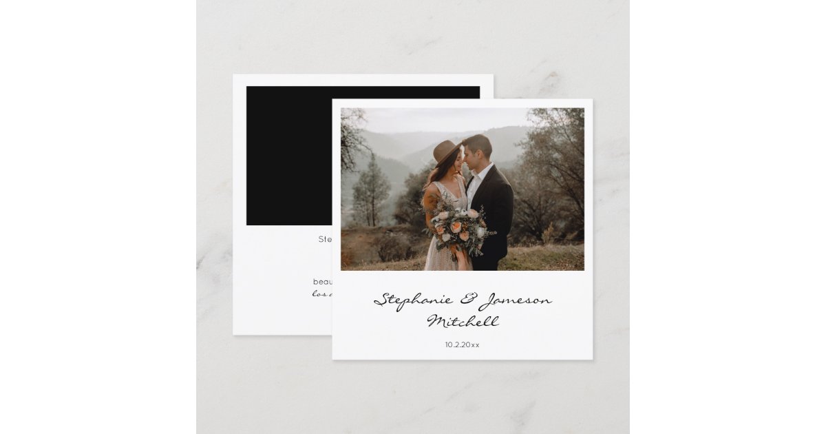 Instant Photo &amp; Typography Invitation | Zazzle