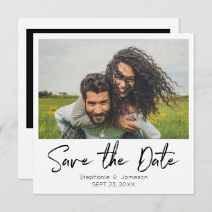 Instant Photo & Typography Save the Date Print V2 Invitation