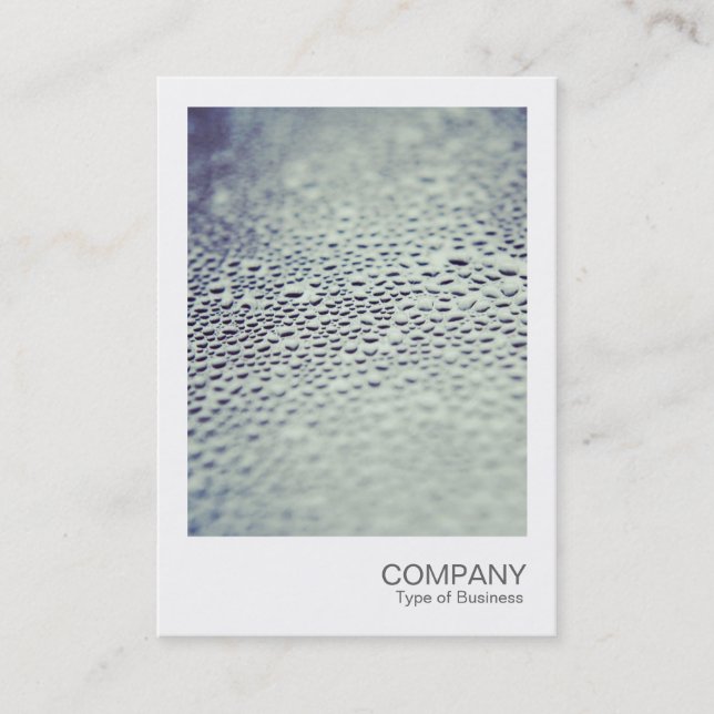 Instant Photo - Water Droplets on Glass 01 Business Card (Front)