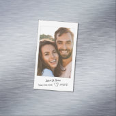 Instant photo with handwritten notes Save the Date Business Card Magnet (In Situ)