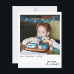 Instant Photo with Teal Hanukkah Streamer Holiday Card<br><div class="desc">Introducing the Instant Photo with Teal Hanukkah Streamer Holiday Card, a delightful way to celebrate the warmth and joy of the season. This elegant card features an instant photo style, beautifully enhanced with a festive Hanukkah holiday streamer. Accented by a teal hanukkiah and playful dreidels, it captures the essence of...</div>