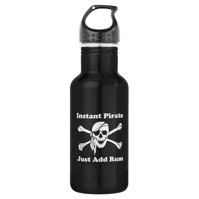 Instant Pirate Just Add Rum Water Bottle (Front)