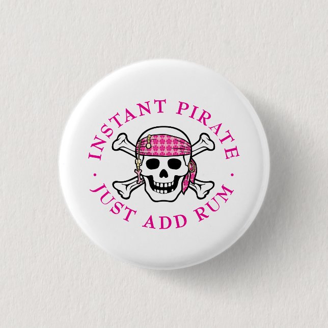 Instant Pirate Lady Button (Front)