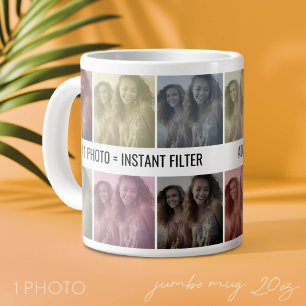 Instant Pop Art Photo Collage Auto Filter Giant Coffee Mug